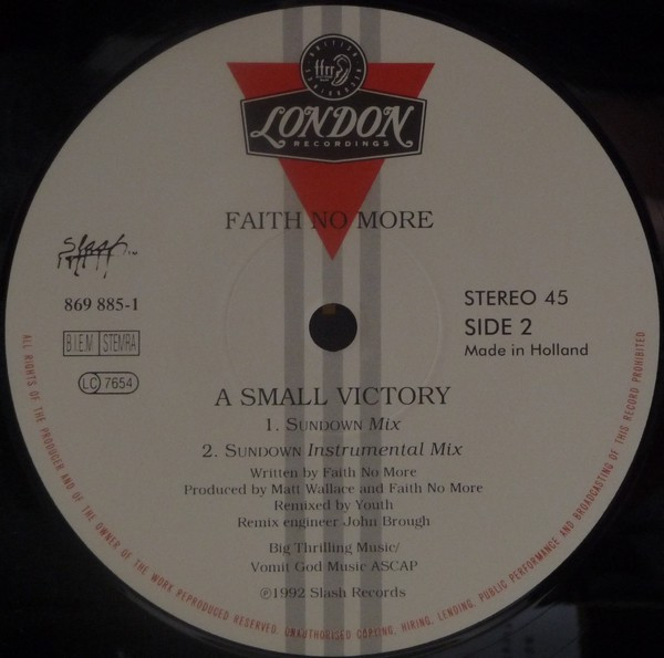 Faith No More - A Small Victory (Remixed By Youth) | Slash (LASHX 40) - 4 Faith No More - A Small Victory (Remixed By Youth) | Slash (LASHX 40) - 4
