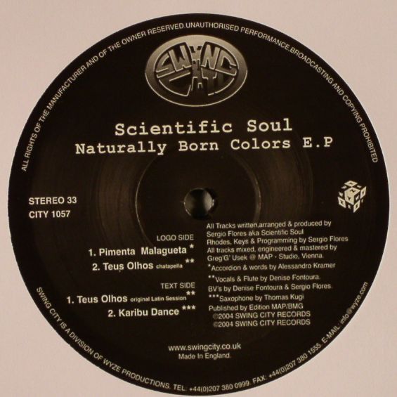 Scientific Soul - Naturally Born Colors EP | Swing City Records (CITY 1057) - main Scientific Soul - Naturally Born Colors EP | Swing City Records (CITY 1057) - main