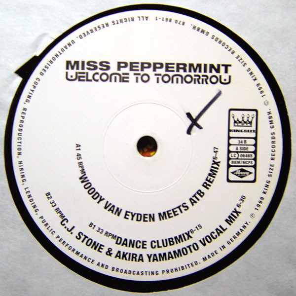 Miss Peppermint - Welcome To Tomorrow (Vinyl Part II) | King Size Records (870 861-1) - 3 Miss Peppermint - Welcome To Tomorrow (Vinyl Part II) | King Size Records (870 861-1) - 3