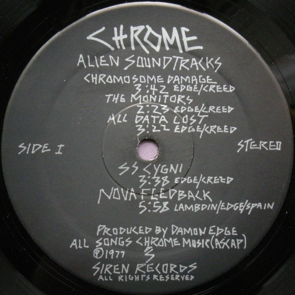 Chrome - Alien Soundtracks | Siren Records (DE21-22 SEC-L) - 3 Chrome - Alien Soundtracks | Siren Records (DE21-22 SEC-L) - 3