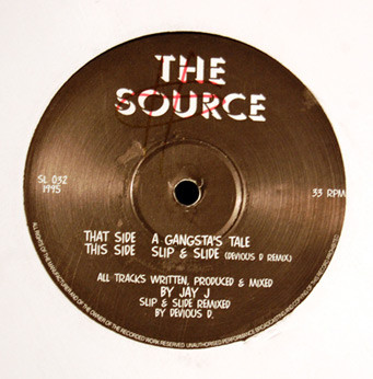 The Source - A Gangsta's Tale / Slip & Slide (Devious D Remix) | Awesome Records (SL 032) - main