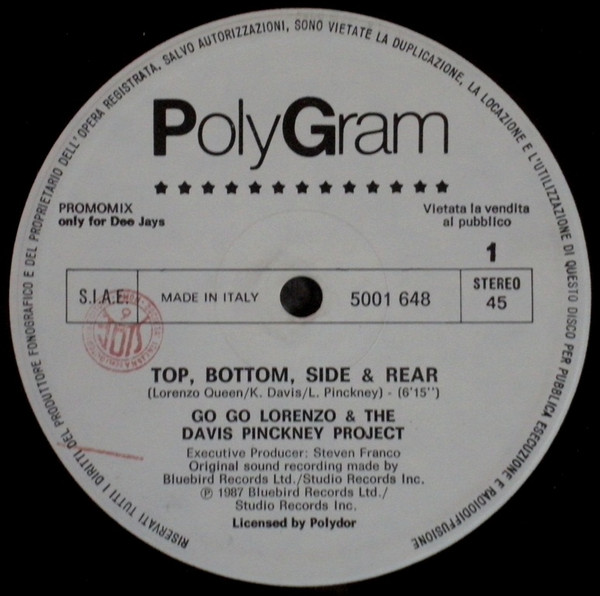 Go Go Lorenzo & The Davis Pinckney Project / Shokk - Top, Bottom, Side & Rear / Lock Me Out | PolyGram (5001 648) - main