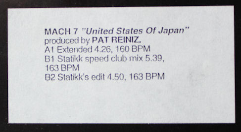 Mach 7 - United States Of Japan | Not On Label (MACHT10)