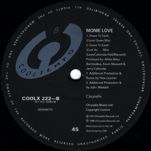 Monie Love - Down To Earth | Cooltempo (COOLX 222) - 4