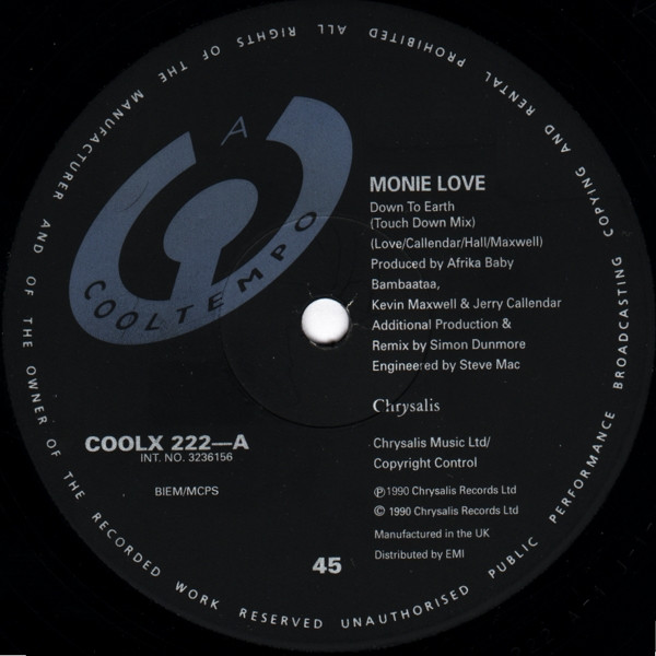 Monie Love - Down To Earth | Cooltempo (COOLX 222) - 3