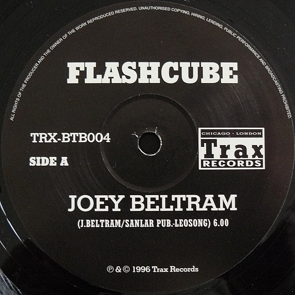 Joey Beltram / Adonis - Flashcube / No Way Back | Trax Records (TRX-BTB004) - 4