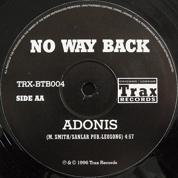 Joey Beltram / Adonis - Flashcube / No Way Back | Trax Records (TRX-BTB004) - 5