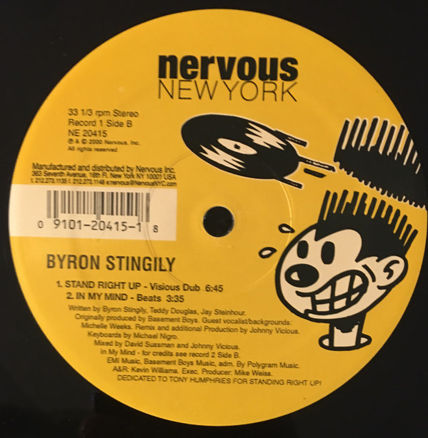 Byron Stingily - Stand Right Up | Nervous Records (NE 20415) - 3 Byron Stingily - Stand Right Up | Nervous Records (NE 20415) - 3