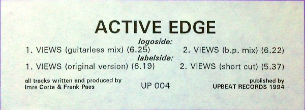 Active Edge - Views | Upbeat Records (UP 004) - 3 Active Edge - Views | Upbeat Records (UP 004) - 3
