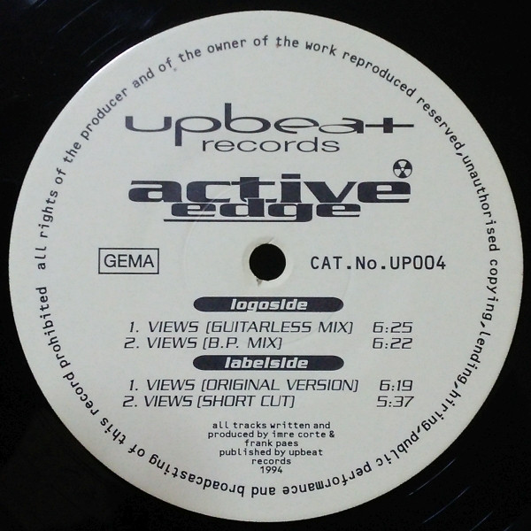 Active Edge - Views | Upbeat Records (UP 004) - 2 Active Edge - Views | Upbeat Records (UP 004) - 2