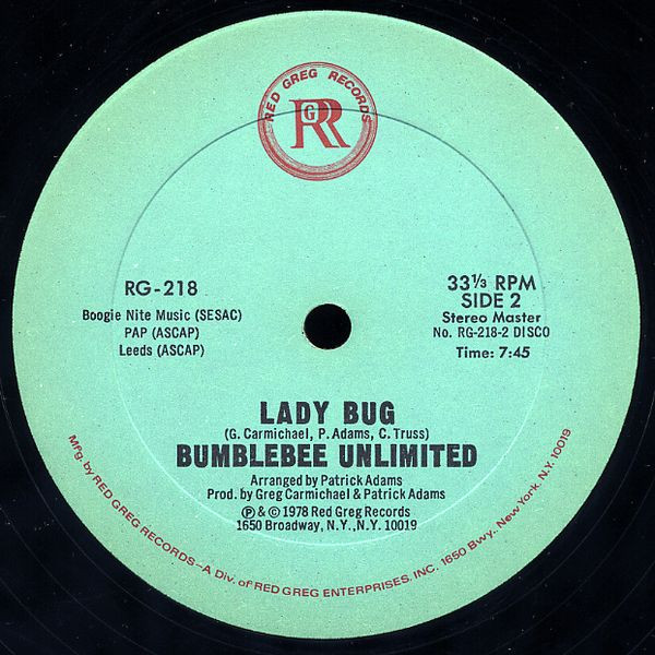 Bumblebee Unlimited - Lady Bug | Red Greg Records (RG-218) - 2
