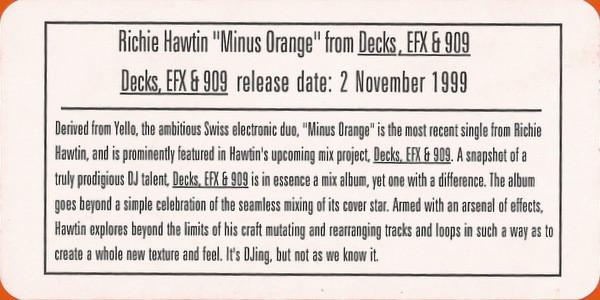 Richie Hawtin - Minus Orange | M_nus (M_NUS ORANGE) - 16