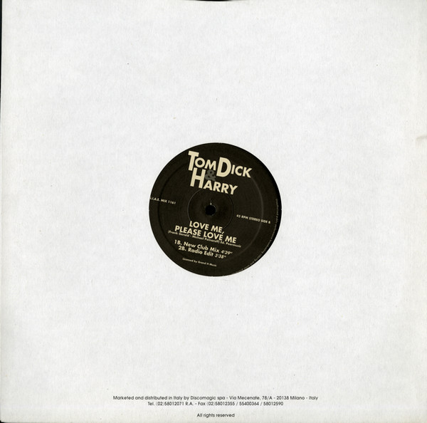 Tom Dick & Harry - Love Me, Please Love Me | Discomagic Records (MIX 1161) - 2 Tom Dick & Harry - Love Me, Please Love Me | Discomagic Records (MIX 1161) - 2