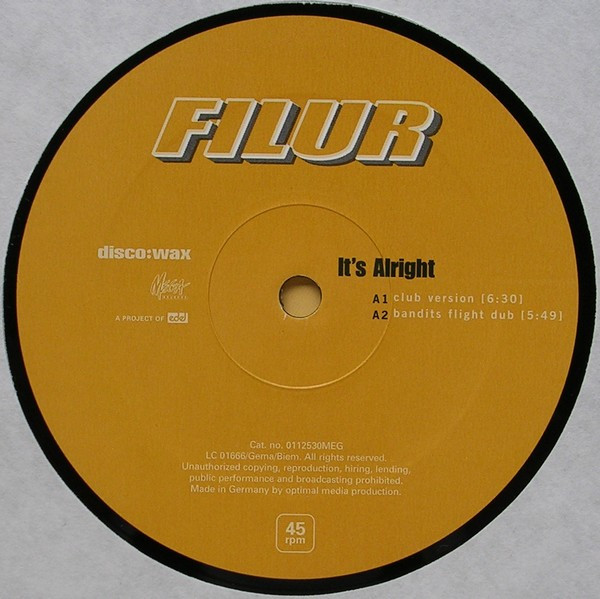 Filur Meets Nellie Ettison - It's Alright | disco:wax (0112530 MEG) - 3