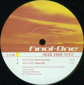 Final-One - Ibiza 2000 Remix | G-TX Recordings (G-TX 02)