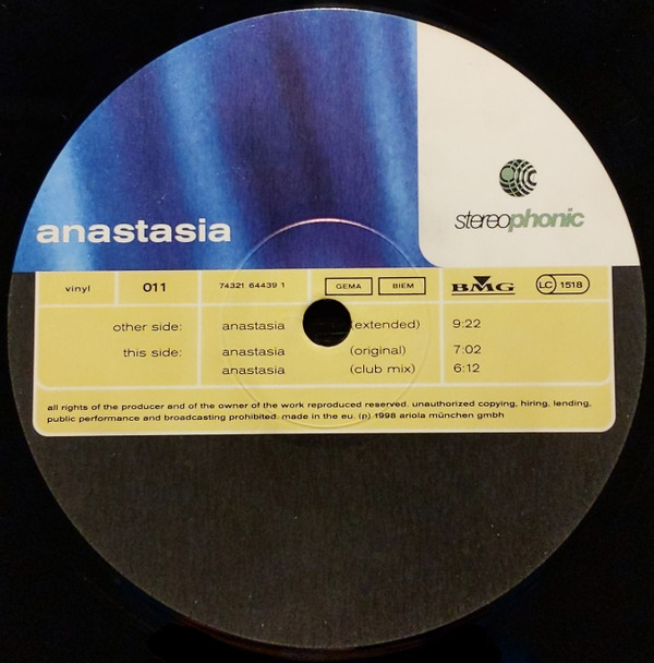 Anastasia - Anastasia | Stereophonic (STEREOPHONIC 011) - 4
