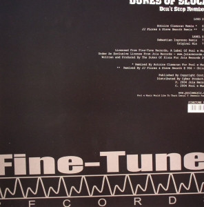 Dukes Of Sluca - Don't Stop Remixes | Fine-Tune Records (FINE TUNE 015) - 2 Dukes Of Sluca - Don't Stop Remixes | Fine-Tune Records (FINE TUNE 015) - 2