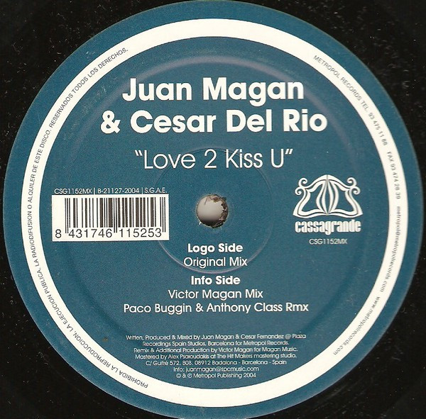 Juan Magan & César Del Rio - Love 2 Kiss U | Cassagrande (CSG1152MX) - 3