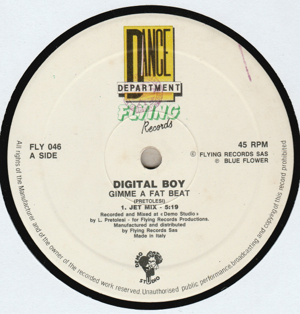 Digital Boy - Gimme A Fat Beat | Flying Records (FLY 046) - main Digital Boy - Gimme A Fat Beat | Flying Records (FLY 046) - main