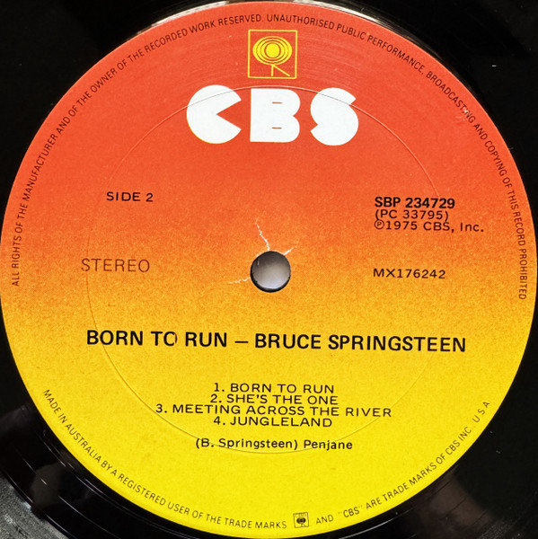 Bruce Springsteen - Born To Run | CBS (SBP 234729) - 3