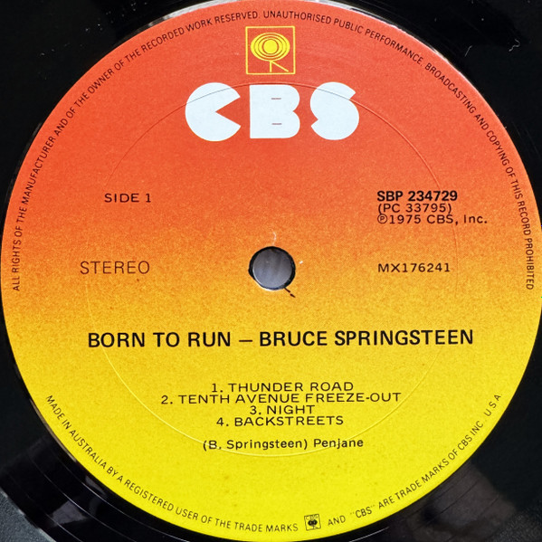 Bruce Springsteen - Born To Run | CBS (SBP 234729) - 2