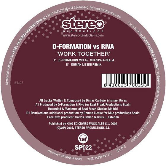 D-Formation vs. Riva - Work Together | Stereo Productions (SP022) - main