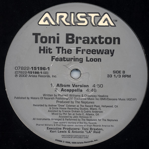 Toni Braxton Featuring Loon - Hit The Freeway | Arista (07822-15196-1) - 3 Toni Braxton Featuring Loon - Hit The Freeway | Arista (07822-15196-1) - 3