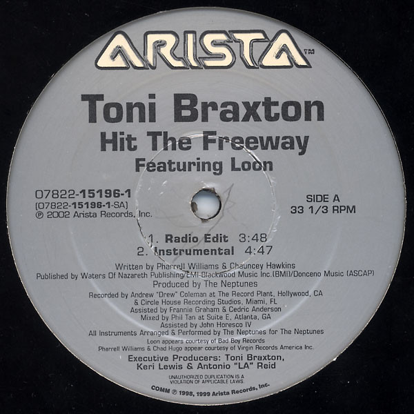 Toni Braxton Featuring Loon - Hit The Freeway | Arista (07822-15196-1) - 2 Toni Braxton Featuring Loon - Hit The Freeway | Arista (07822-15196-1) - 2