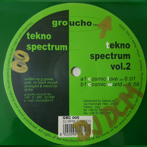 Tekno Spectrum - Tekno Spectrum Vol.2 | Groucho Records (GRC 005) - 2