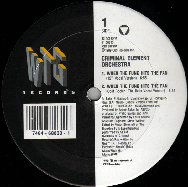 Criminal Element Orchestra - When The Funk Hits The Fan | WTG Records (41 68830)
