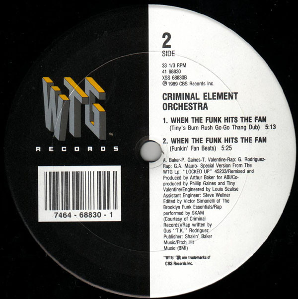 Criminal Element Orchestra - When The Funk Hits The Fan | WTG Records (41 68830) - 2 Criminal Element Orchestra - When The Funk Hits The Fan | WTG Records (41 68830) - 2