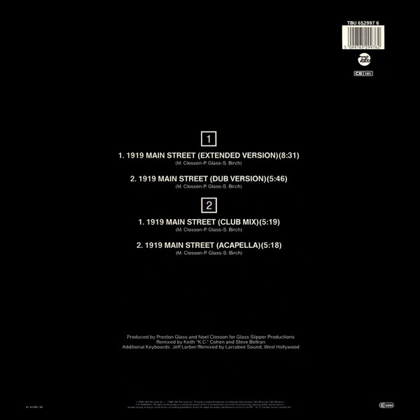 Mark Anthony - 1919 Main Street | Tabu Records (652997 6) - 2