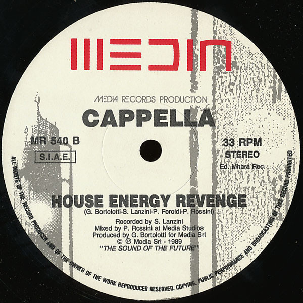 Cappella - House Energy Revenge | Media Records (MR 540) - 3