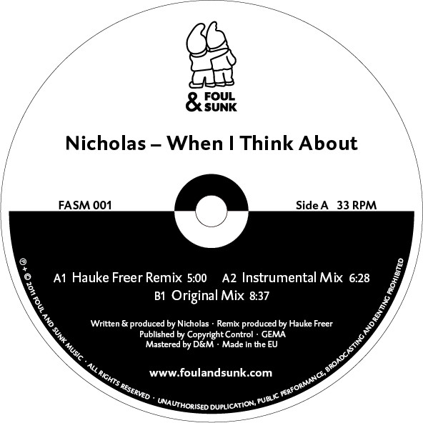 Nicholas - When I Think About | Foul & Sunk (FASM 001) - main Nicholas - When I Think About | Foul & Sunk (FASM 001) - main