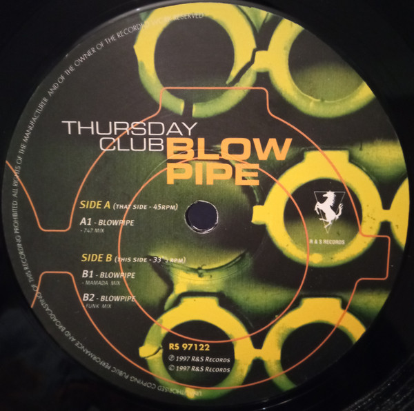 Thursday Club - Blowpipe | R & S Records (RS 97122) - 3