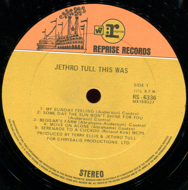 Jethro Tull - This Was | Reprise Records (RS 6336) - 4 Jethro Tull - This Was | Reprise Records (RS 6336) - 4