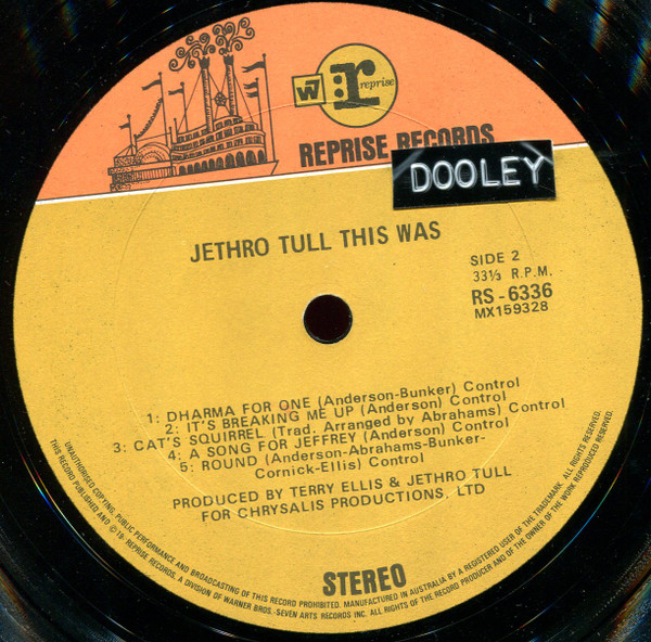 Jethro Tull - This Was | Reprise Records (RS 6336) - 5 Jethro Tull - This Was | Reprise Records (RS 6336) - 5