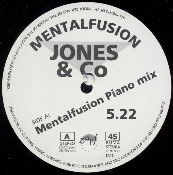 Jones & Co - Mentalfusion | Zapf Records (ZR.91.03.5) - 3 Jones & Co - Mentalfusion | Zapf Records (ZR.91.03.5) - 3