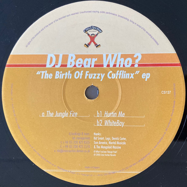 DJ Bear Who ? - The Birth Of Fuzzy Cufflinx EP | Cross Section Records (CS137) - main DJ Bear Who ? - The Birth Of Fuzzy Cufflinx EP | Cross Section Records (CS137) - main