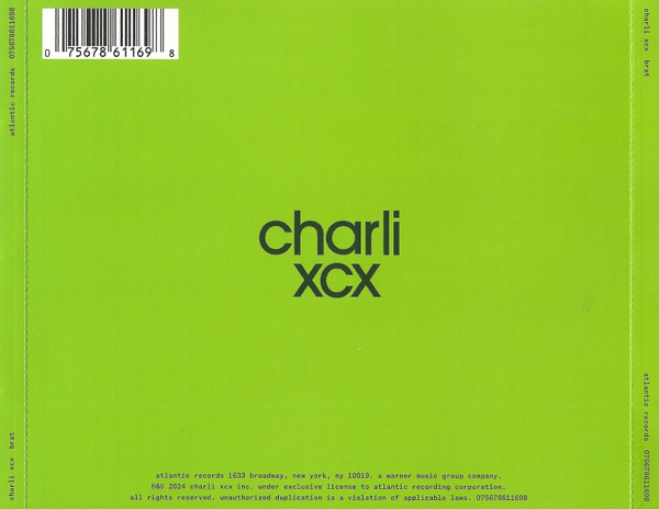 Charli XCX - Brat | Atlantic (075678611698) - 2 Charli XCX - Brat | Atlantic (075678611698) - 2