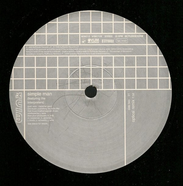 Josh Wink - Simple Man | Ruffhouse Records (WINK112) - 3