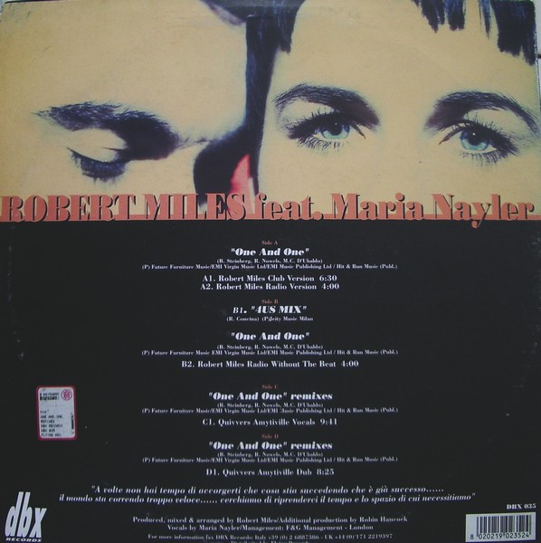 Robert Miles Feat. Maria Nayler - One And One | DBX Records (DBX 035) - 2