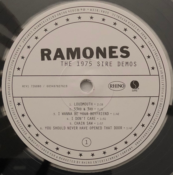 Ramones - The 1975 Sire Demos | Rhino Records (RCV1 726080) - 3 Ramones - The 1975 Sire Demos | Rhino Records (RCV1 726080) - 3