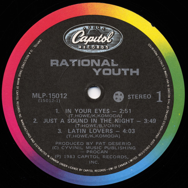 Rational Youth - Rational Youth | Capitol Records (MLP-15012) - 3 Rational Youth - Rational Youth | Capitol Records (MLP-15012) - 3