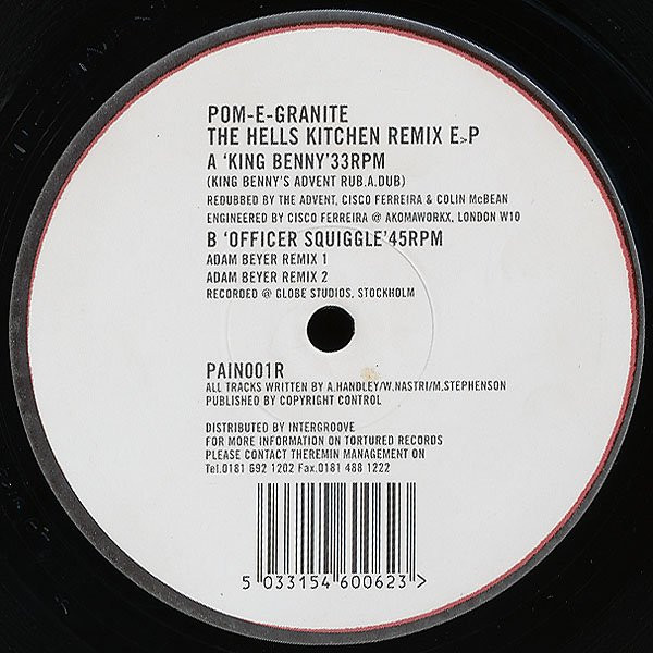 Pom E Granite - The Hells Kitchen Remix E>P | Tortured Records (PAIN001R)
