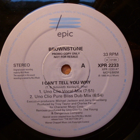 Brownstone - I Can't Tell You Why | Epic (XPR 2233)