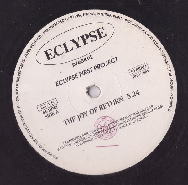 Eclypse First Project - Vortex Goes To Fly / The Joy Of Return | Eclypse (ECPS 001)