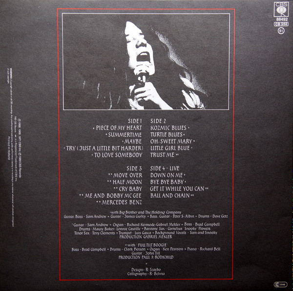 Janis Joplin - Anthology | CBS (88492) - 4 Janis Joplin - Anthology | CBS (88492) - 4