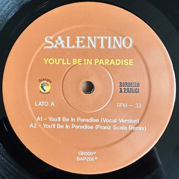 Salentino - You'll Be In Paradise | Bordello A Parigi (BAP206) - 4
