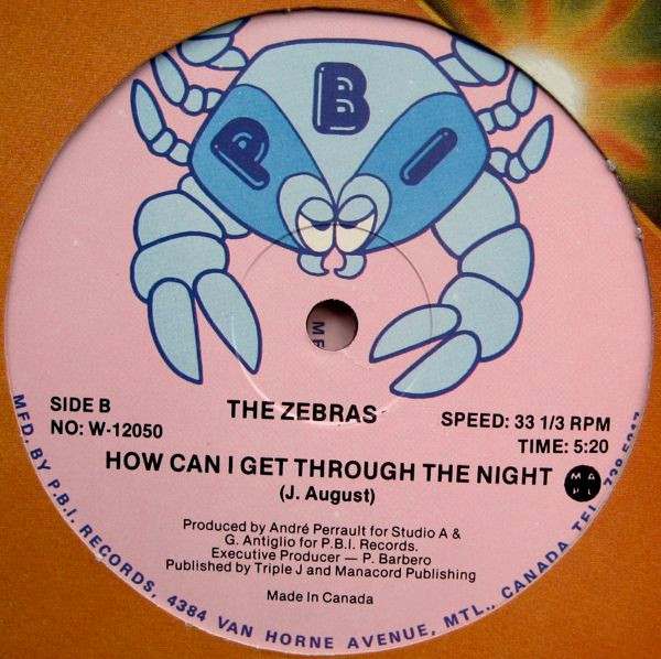 The Zebras - How Can I Get Through The Night | P.B.I. Records (W-12050) - 2 The Zebras - How Can I Get Through The Night | P.B.I. Records (W-12050) - 2